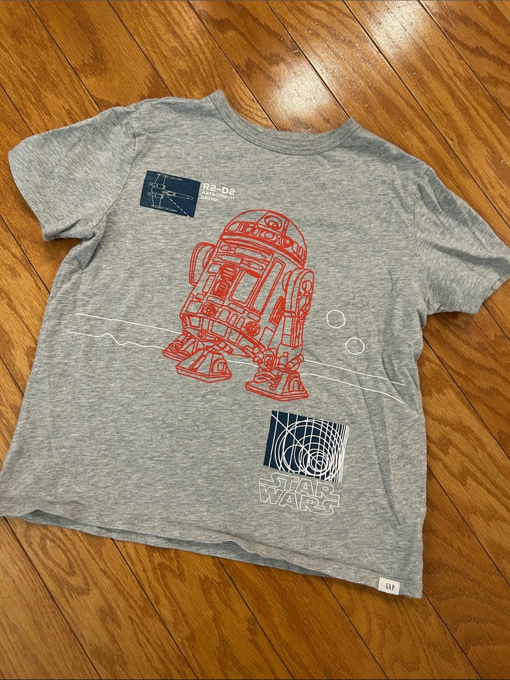 Star Wars Kids Short Sleeve Tee - Gray with Red and Navy Graphics